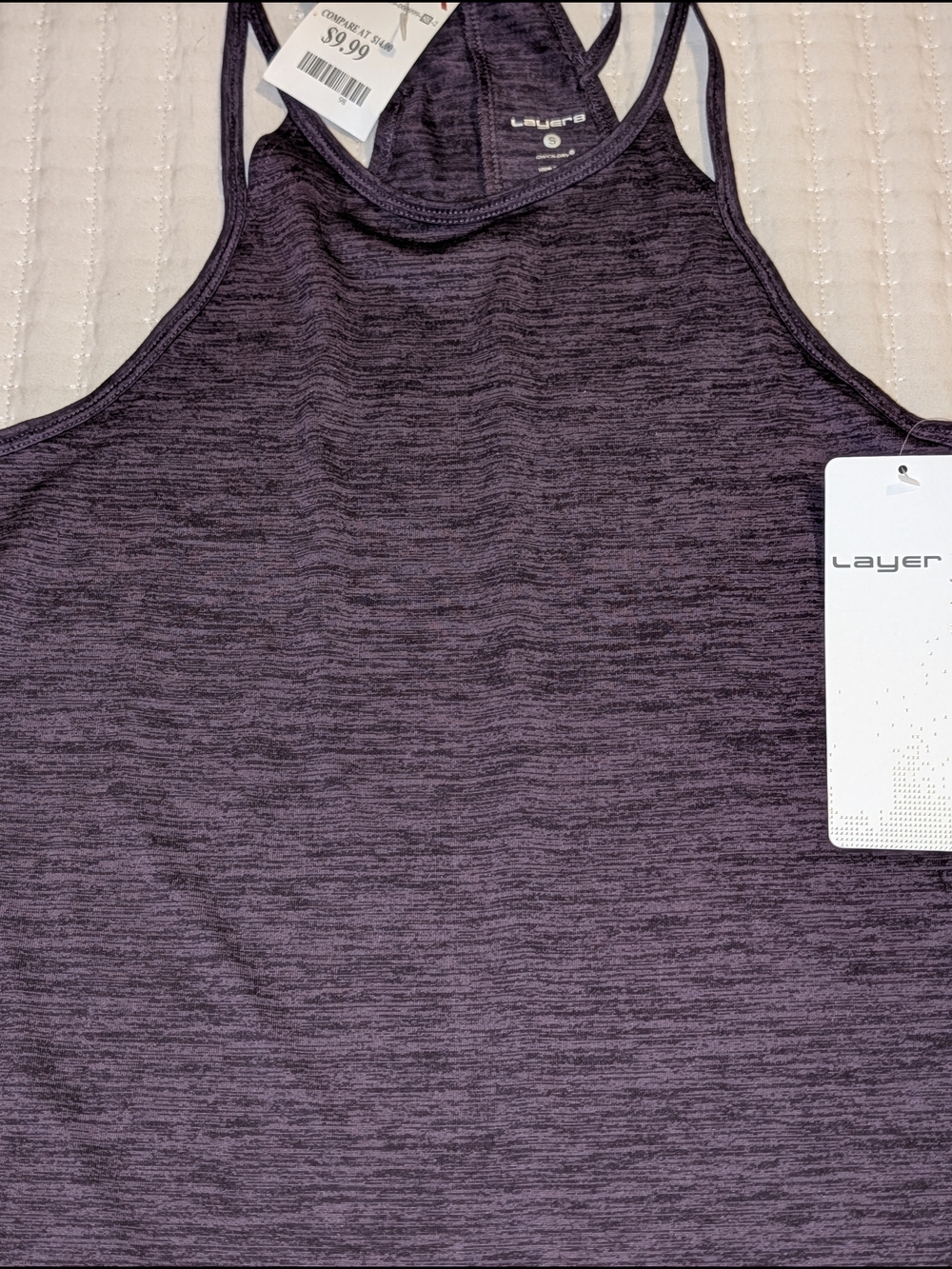 Layer 8 Women’s Heathered Purple Tank Top